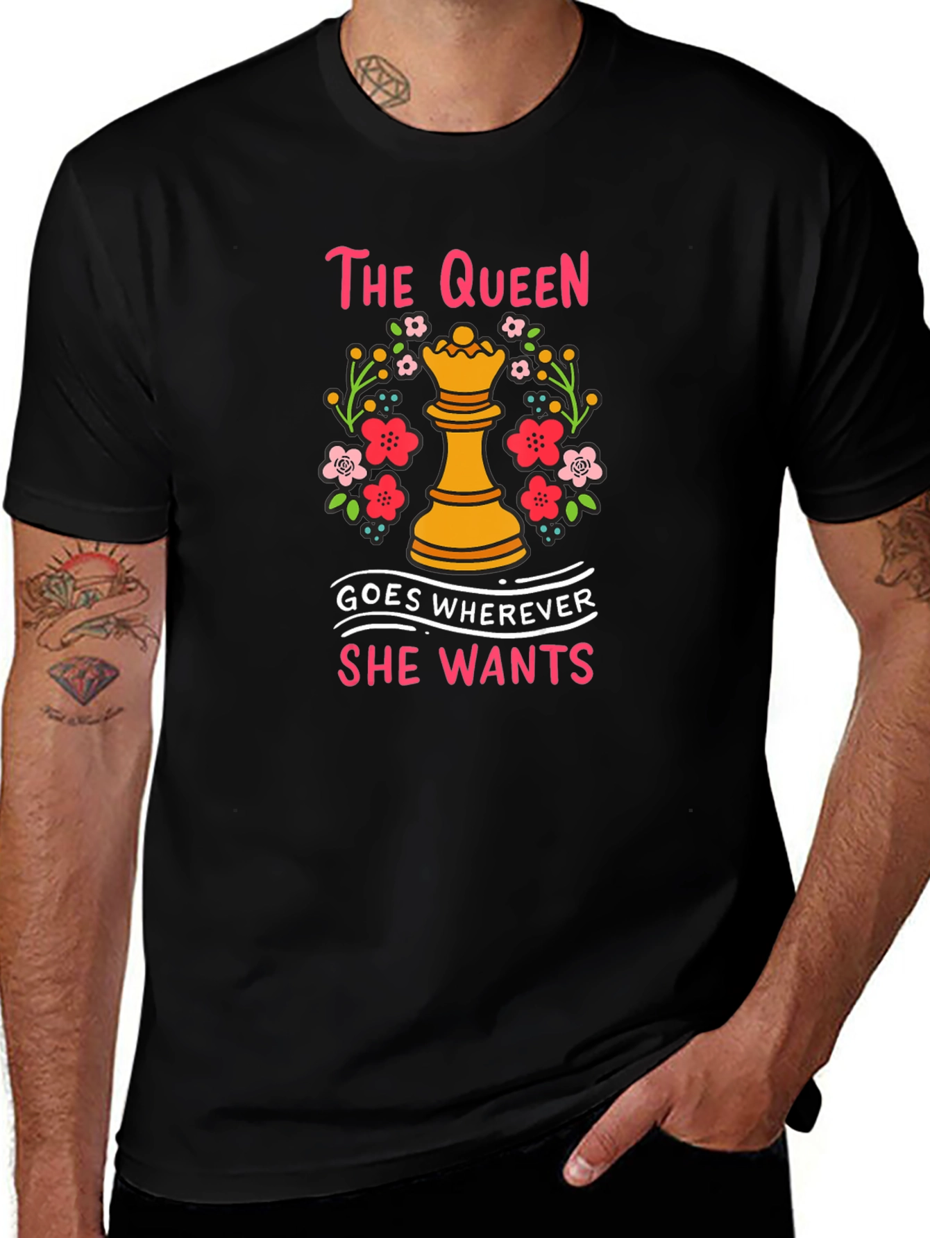 The Queen Chess Piece Graphic T-Shirt