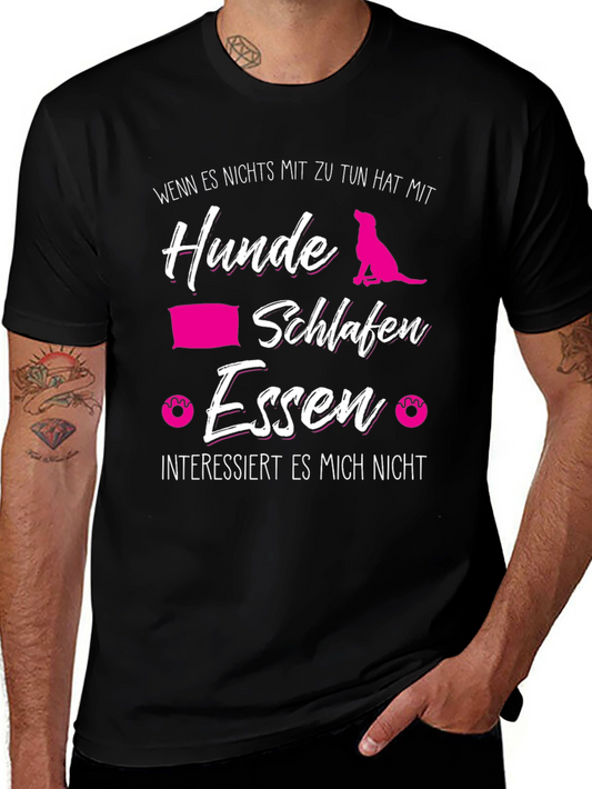 Dog Lover T-Shirt - Hunde Schlafen Essen Tee