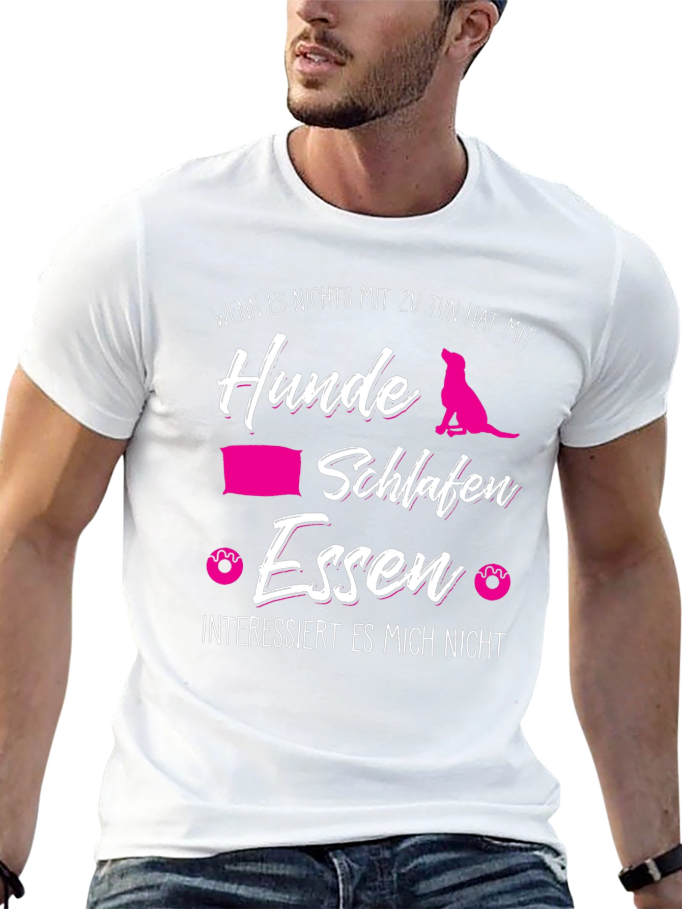Dog Lover T-Shirt - Hunde Schlafen Essen Tee