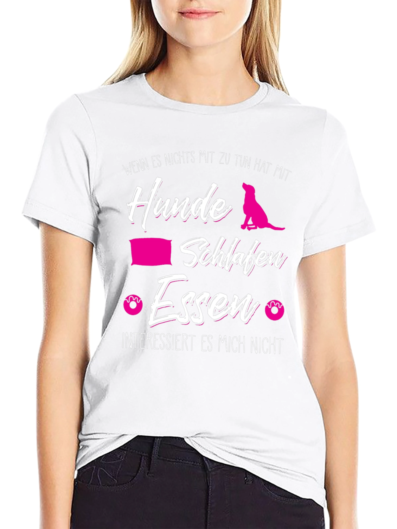 Dog Lover T-Shirt - Hunde Schlafen Essen Tee