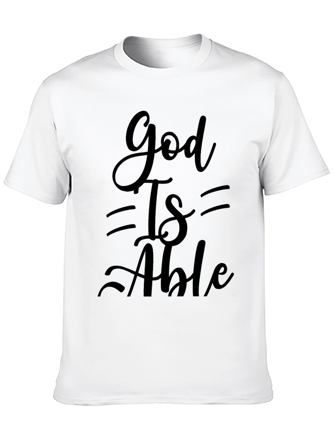 God Is Able Black Graphic Tee