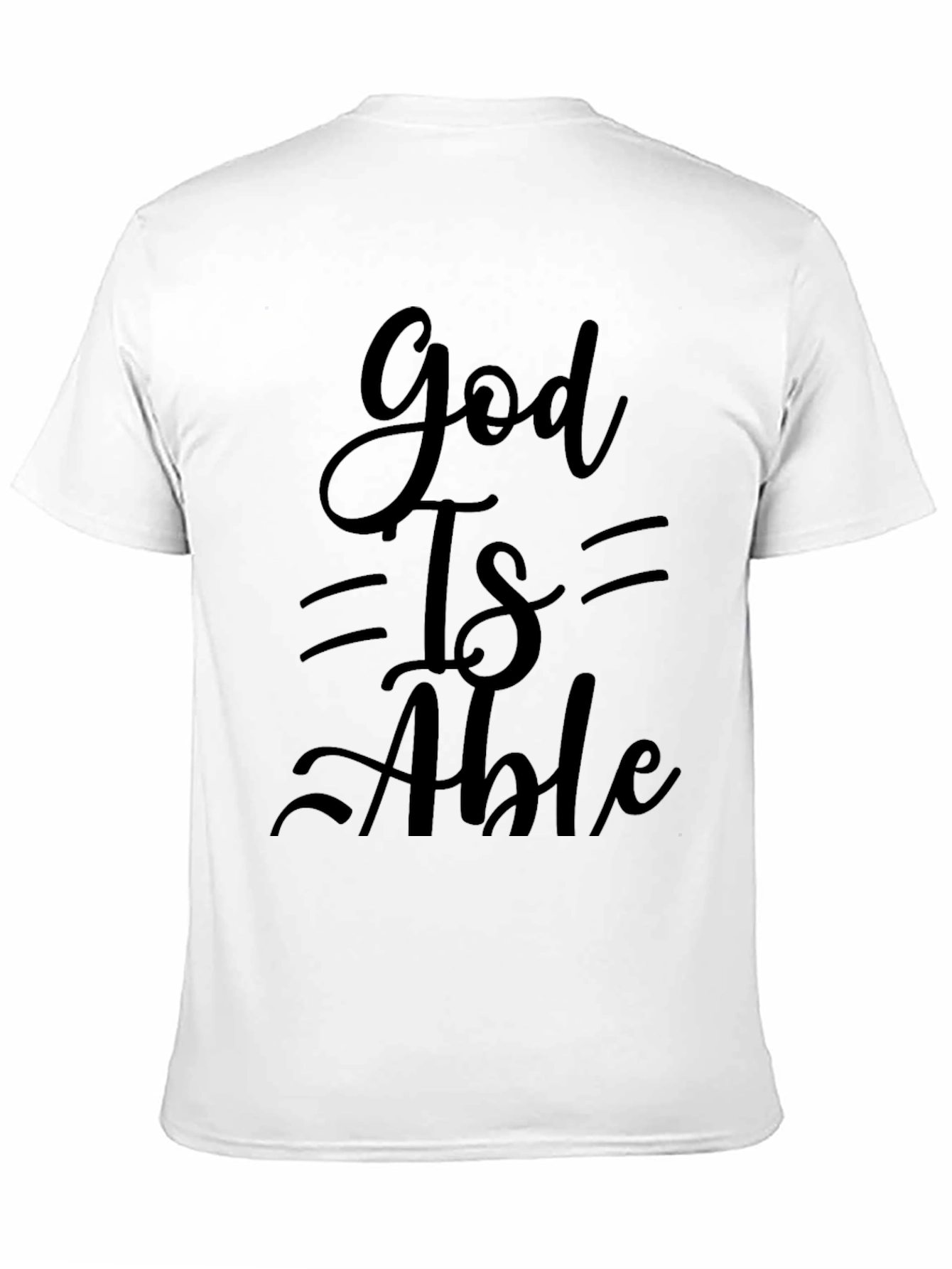 God Is Able Black Graphic Tee