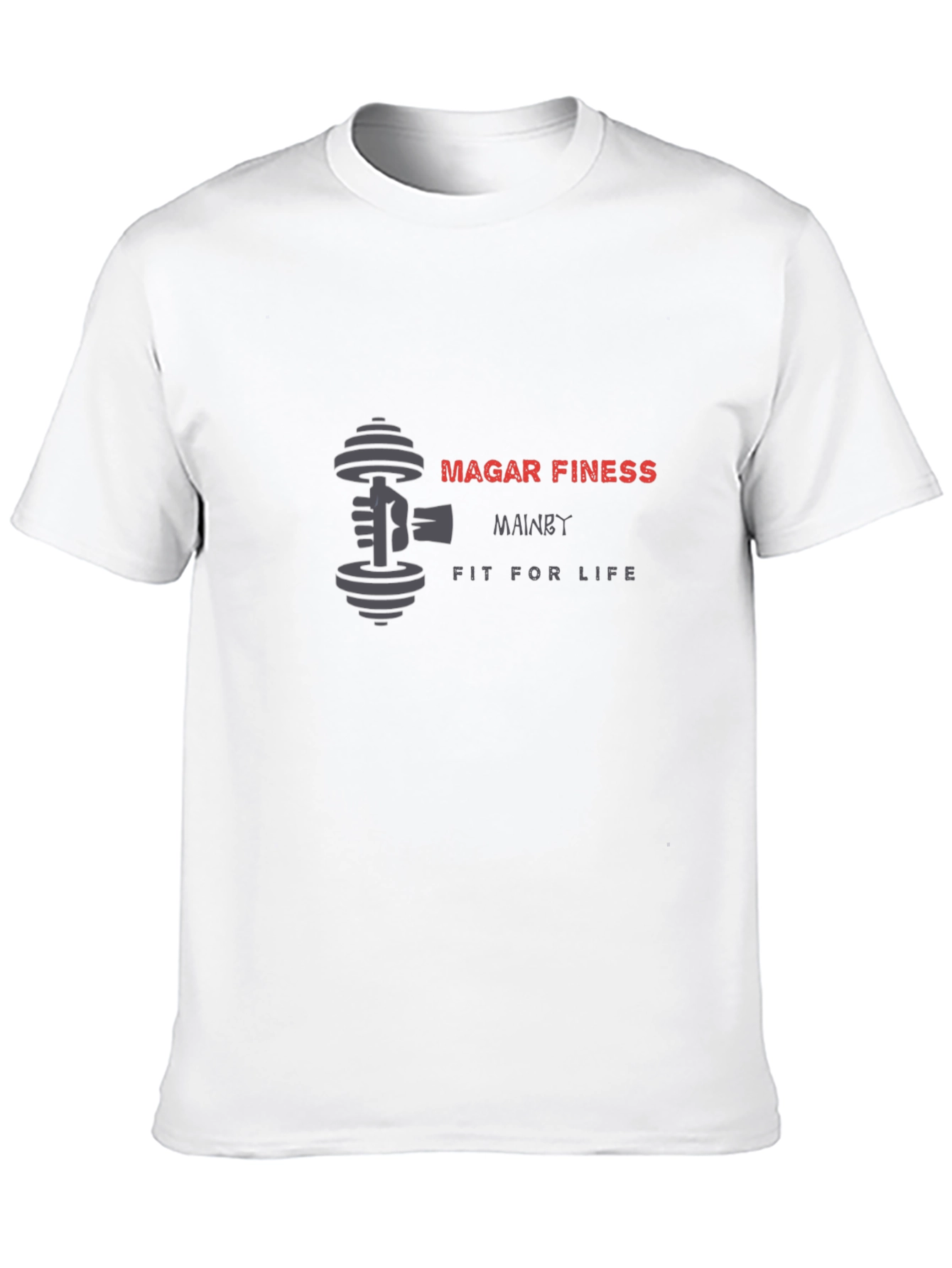 Mens Black Fitness Graphic T-Shirt