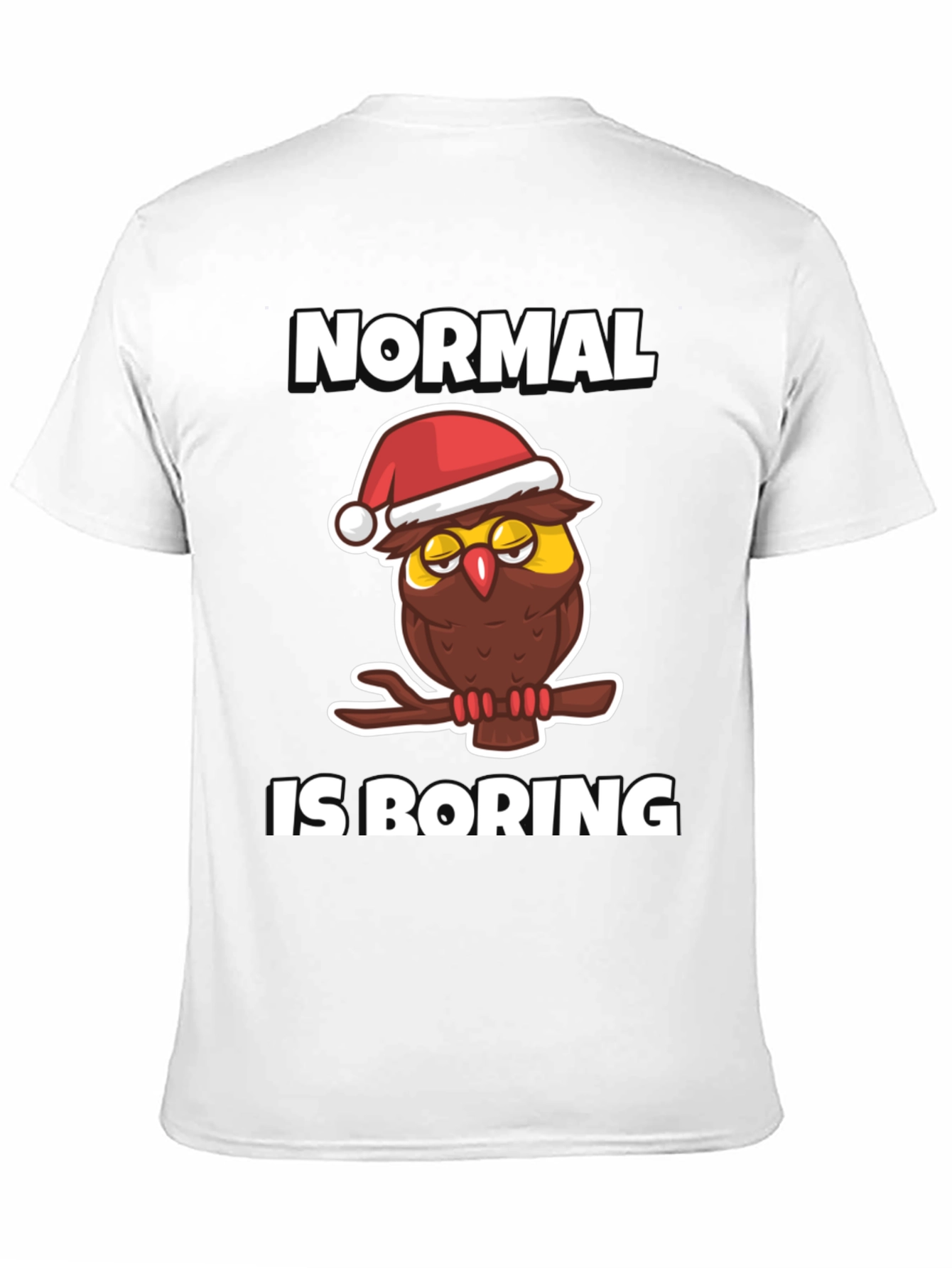Normal is Boring Owl Christmas Graphic Tee