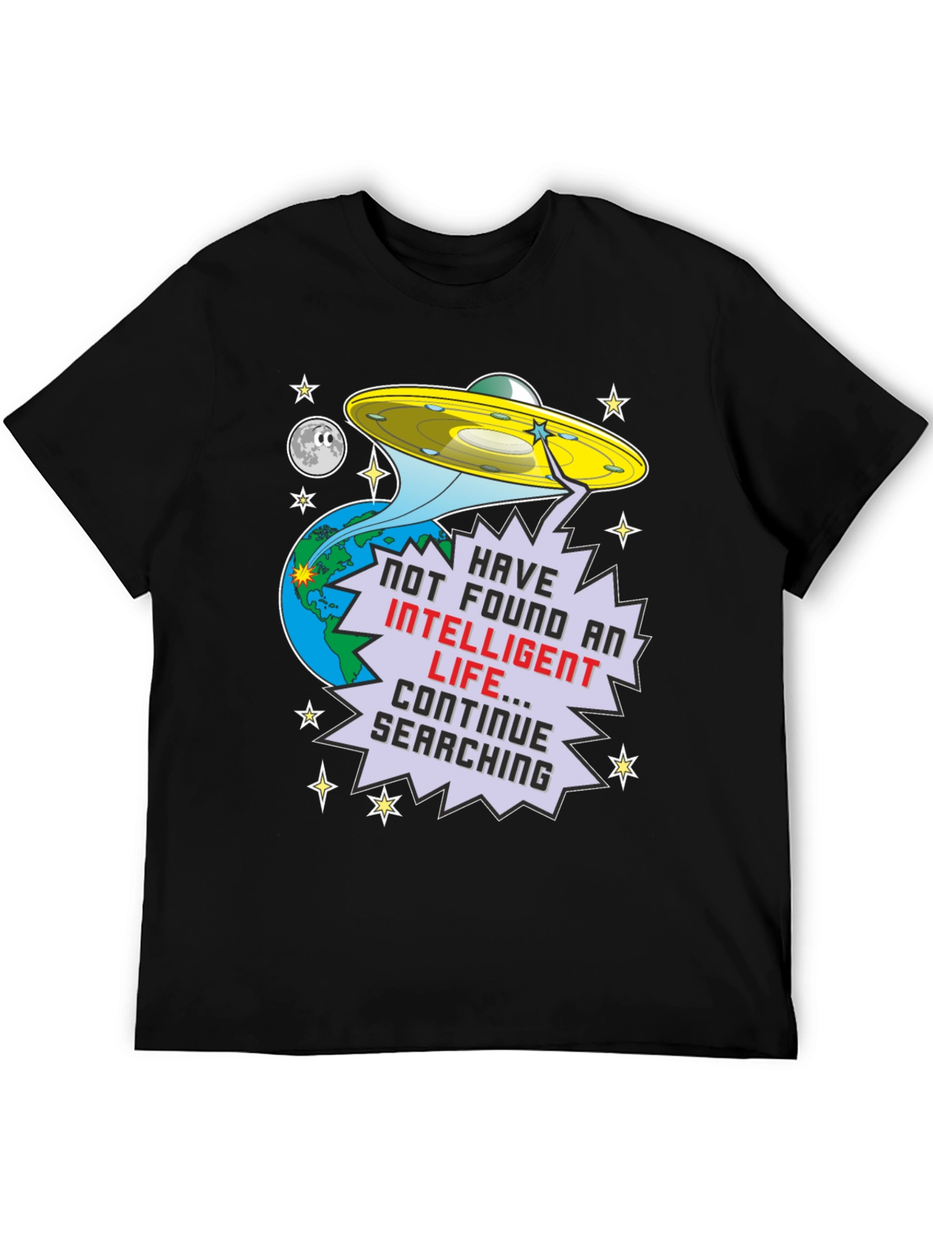 Funny Alien Abduction UFO T-Shirt - Continue Searching