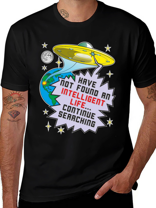 Funny Alien Abduction UFO T-Shirt - Continue Searching