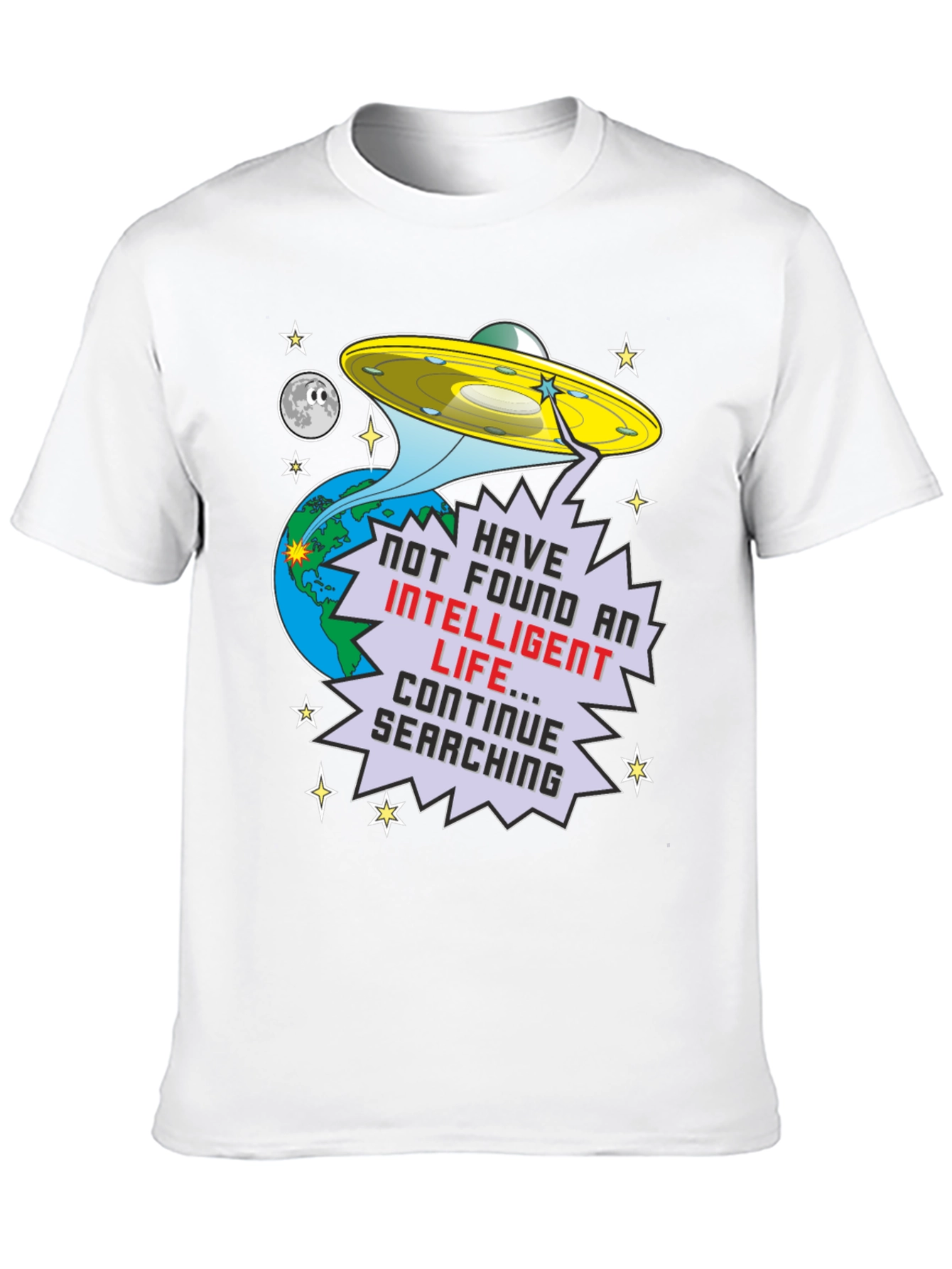 Funny Alien Abduction UFO T-Shirt - Continue Searching