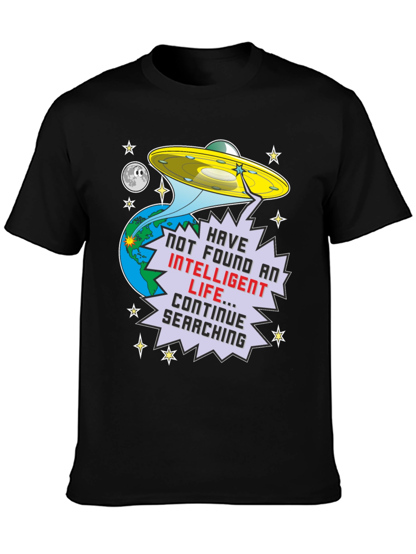 Funny Alien Abduction UFO T-Shirt - Continue Searching