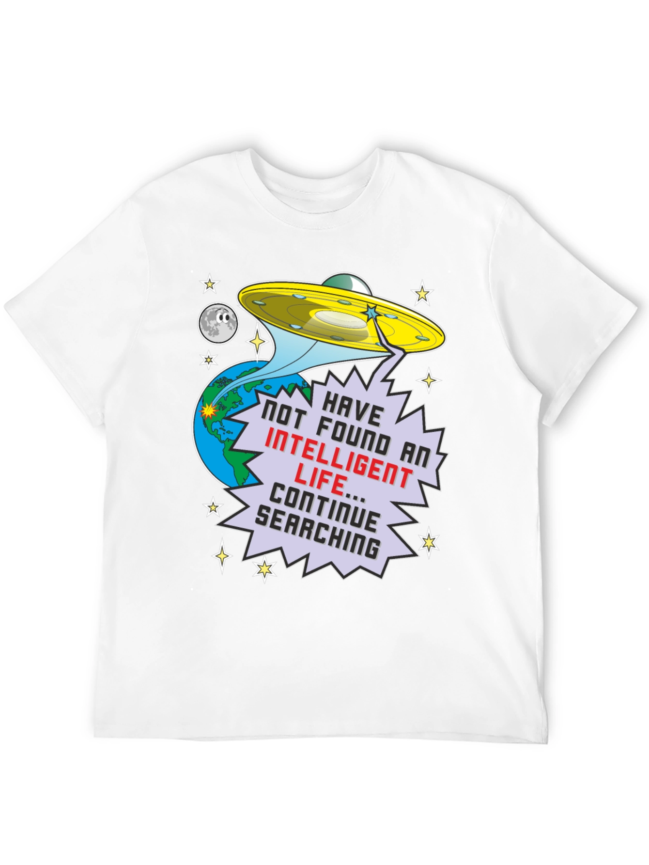 Funny Alien Abduction UFO T-Shirt - Continue Searching
