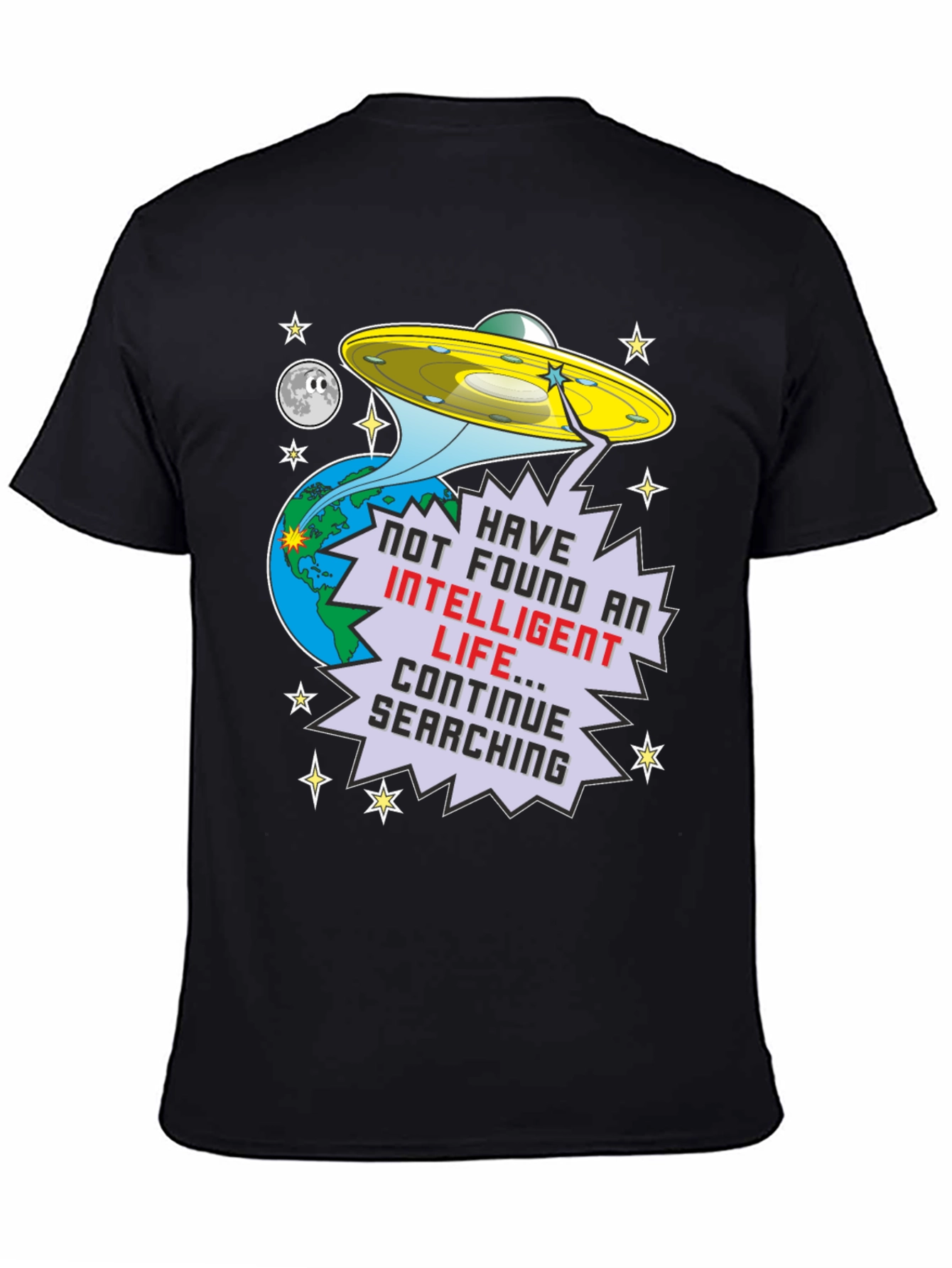Funny Alien Abduction UFO T-Shirt - Continue Searching