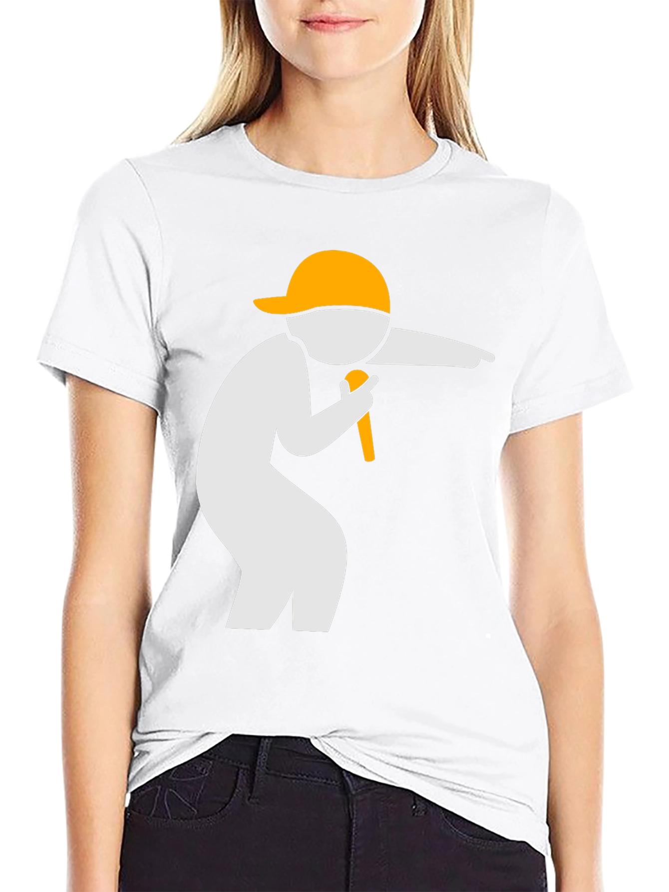 Cool Graphic Tee: Rapper Design - Black Cotton T-Shirt