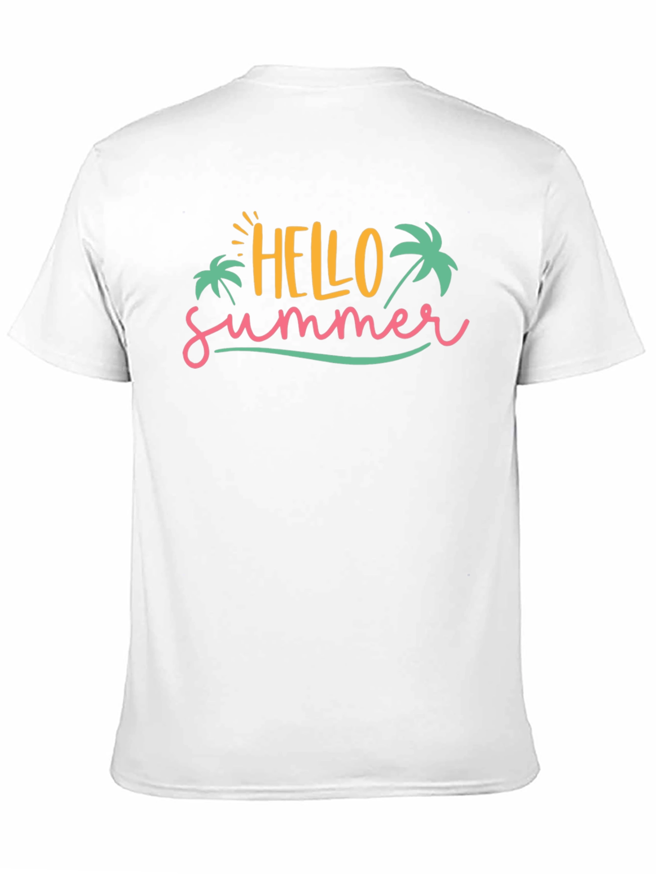 Hello Summer Graphic Tee - Black Cotton T-Shirt