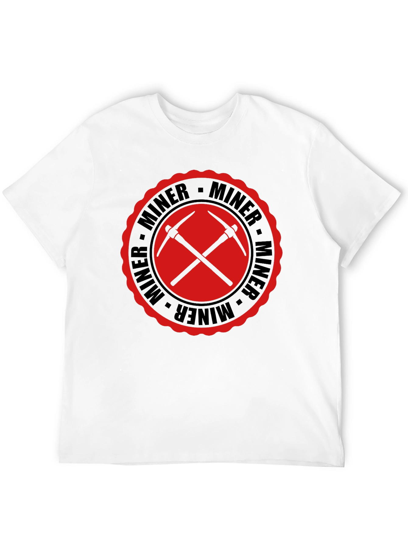 Miner Graphic Tee - Black Cotton T-Shirt