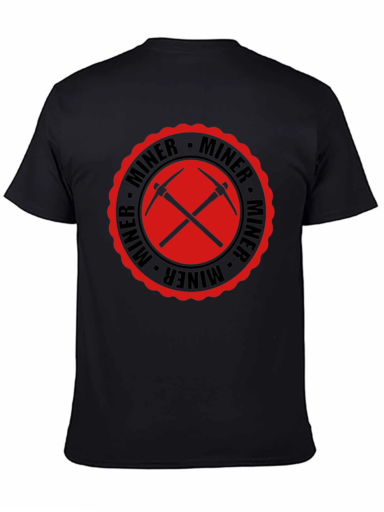 Miner Graphic Tee - Black Cotton T-Shirt