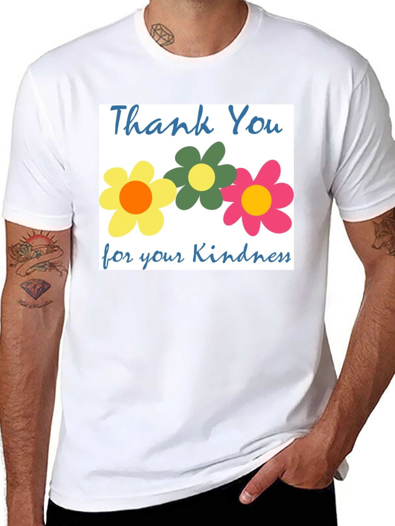 Thank You Flowers T-Shirt - Kindness Appreciation Tee