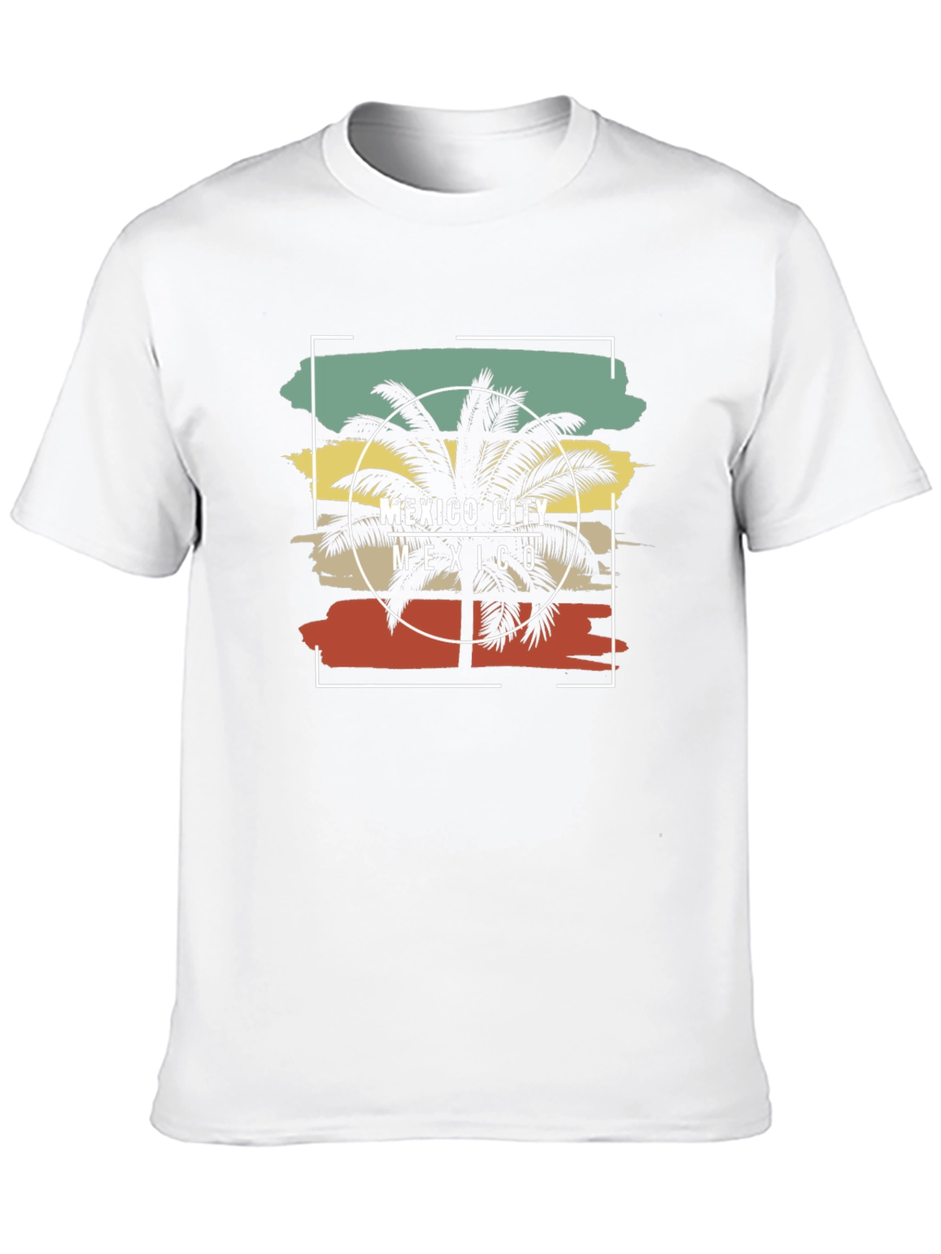 Mexico City Palm Graphic Tee - Mens Black T-Shirt