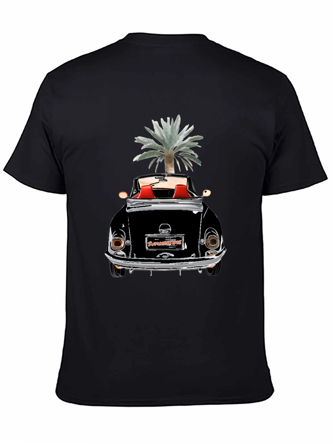 Summertime Convertible Graphic Tee - Black