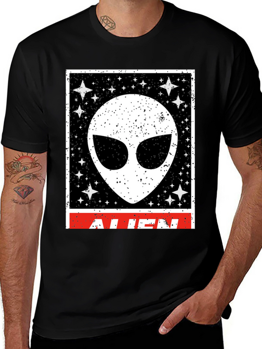 Alien Graphic Print Crew Neck T-Shirt