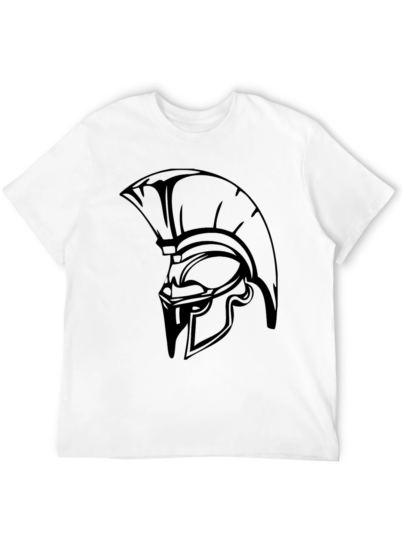 Spartan Helmet Graphic T-Shirt - Black