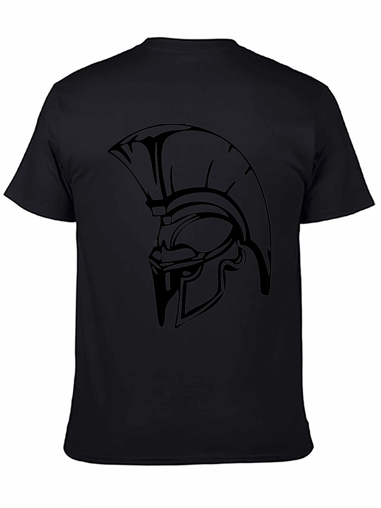 Spartan Helmet Graphic T-Shirt - Black