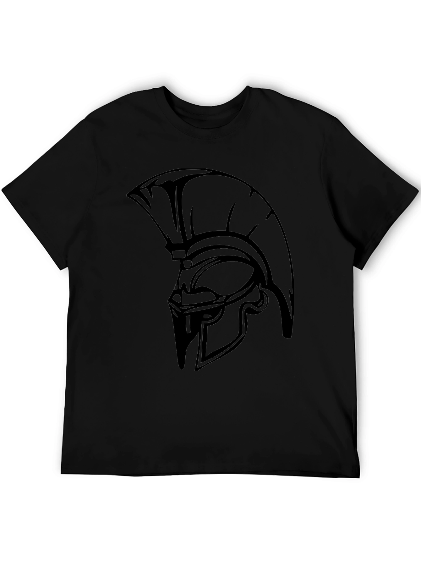 Spartan Helmet Graphic T-Shirt - Black