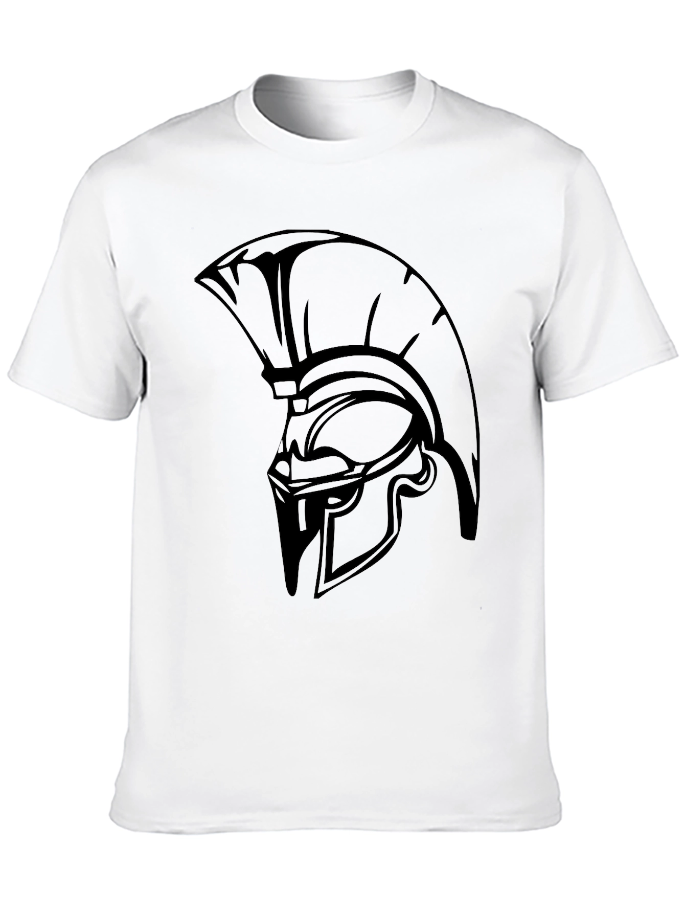 Spartan Helmet Graphic T-Shirt - Black