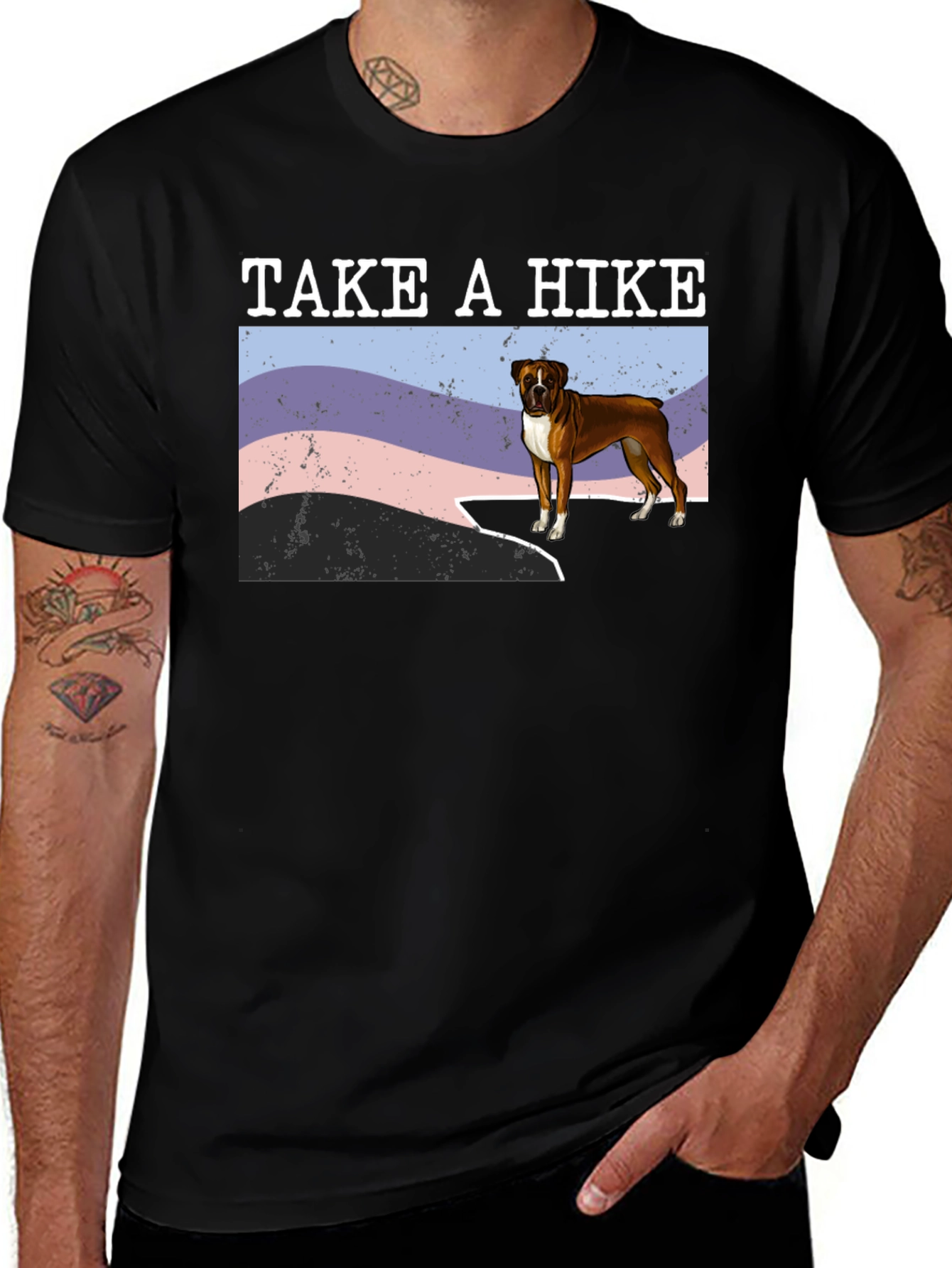 Take A Hike Boxer Dog T-Shirt