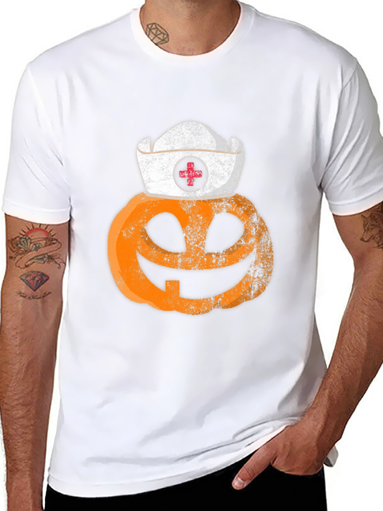 Halloween Nurse Pumpkin T-Shirt
