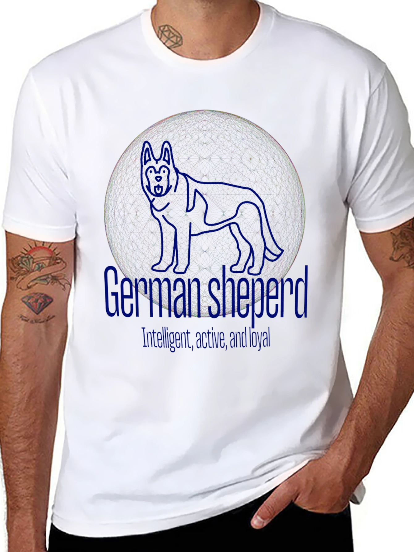 German Shepherd Dog Graphic T-Shirt - Unique Design