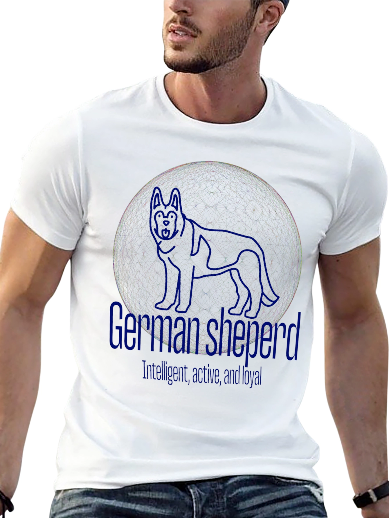 German Shepherd Dog Graphic T-Shirt - Unique Design