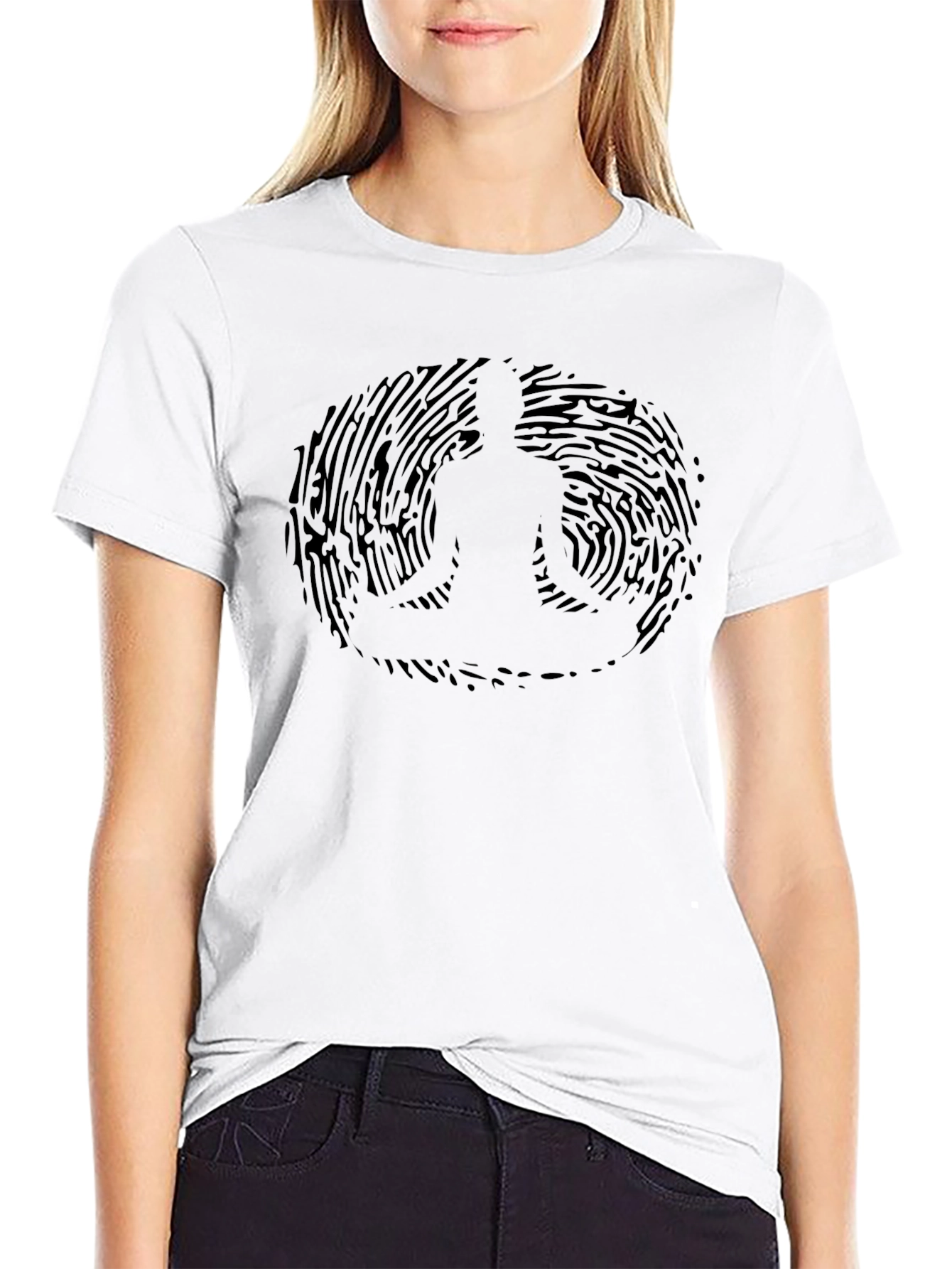 Buddha Fingerprint Graphic Tee - Unique Spiritual Design