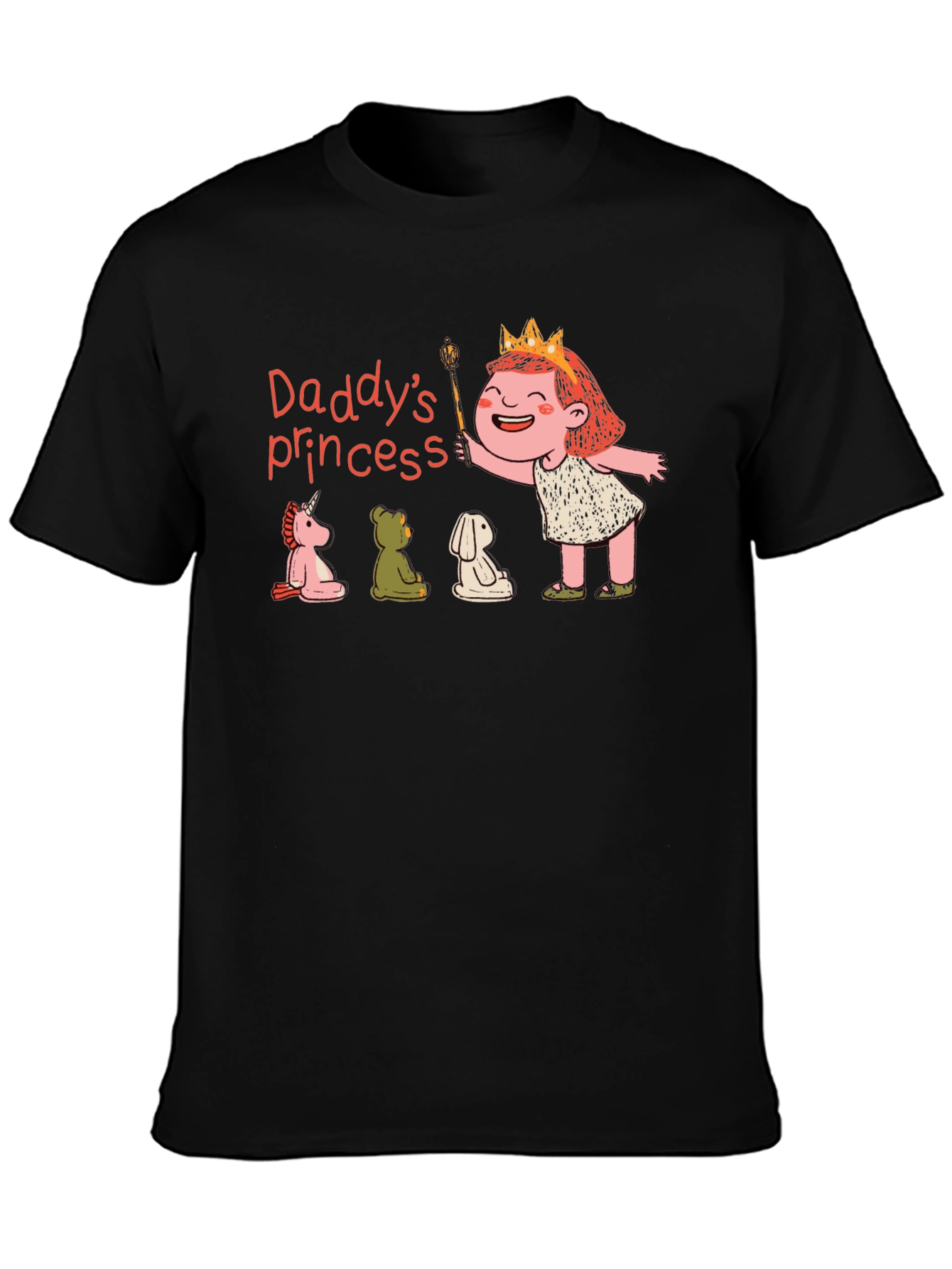 Daddys Princess Graphic T-Shirt - Black