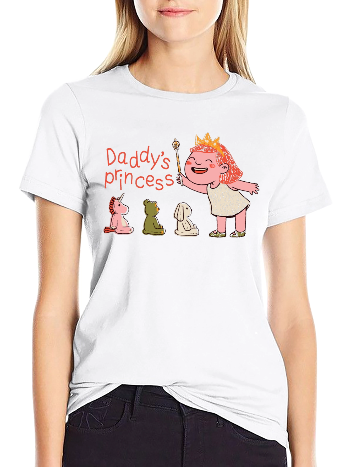Daddys Princess Graphic T-Shirt - Black
