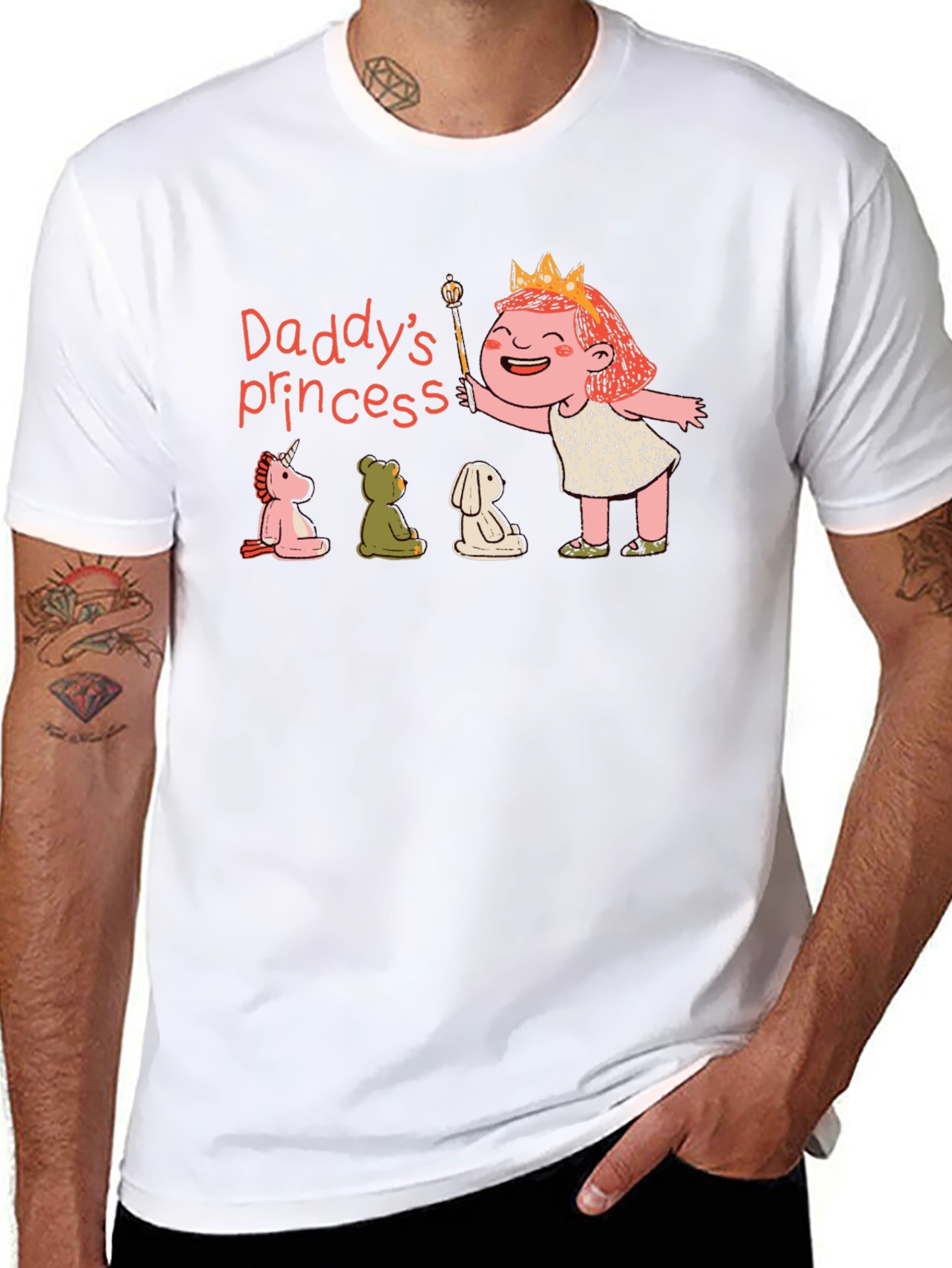 Daddys Princess Graphic T-Shirt - Black