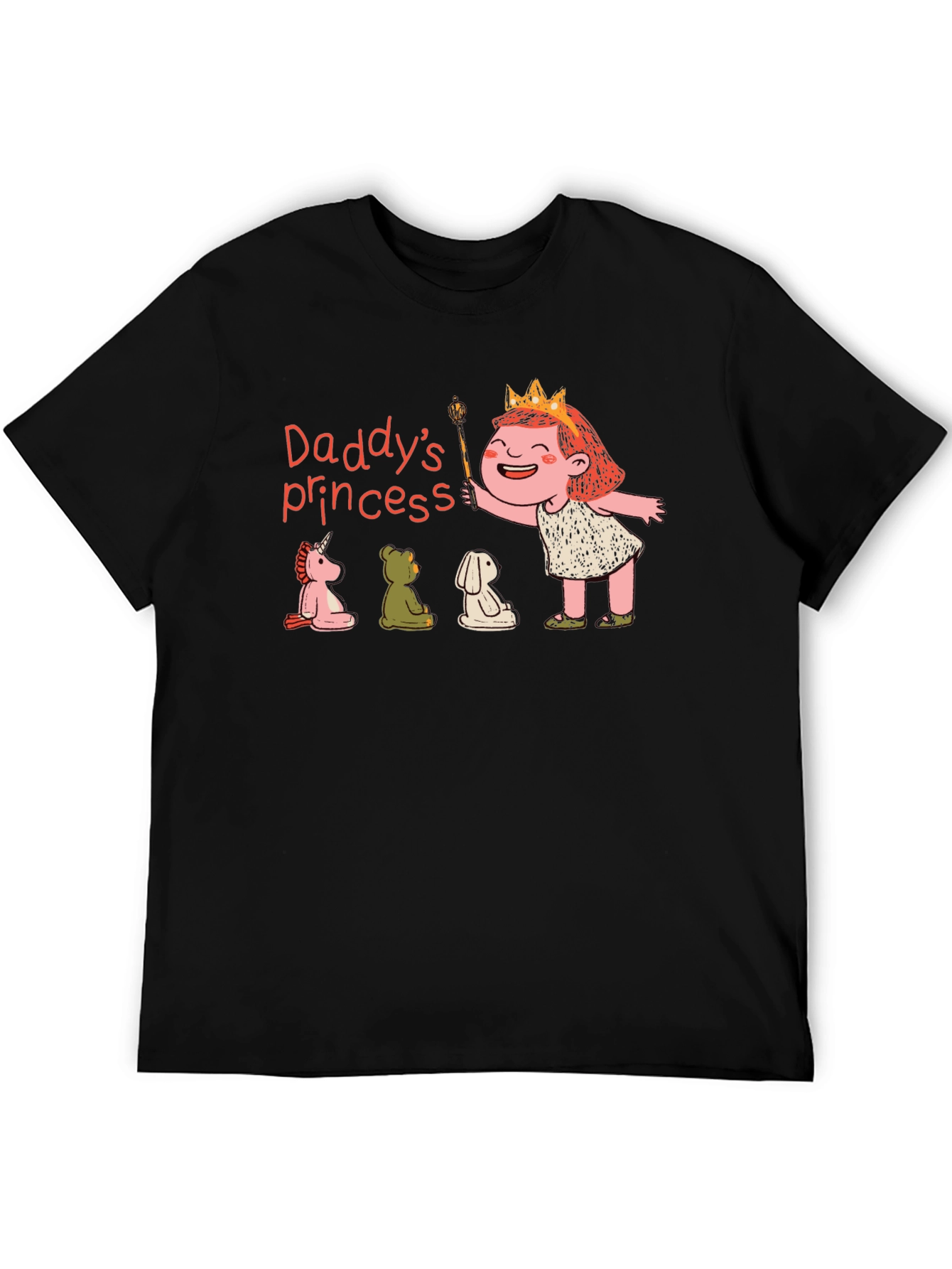 Daddys Princess Graphic T-Shirt - Black