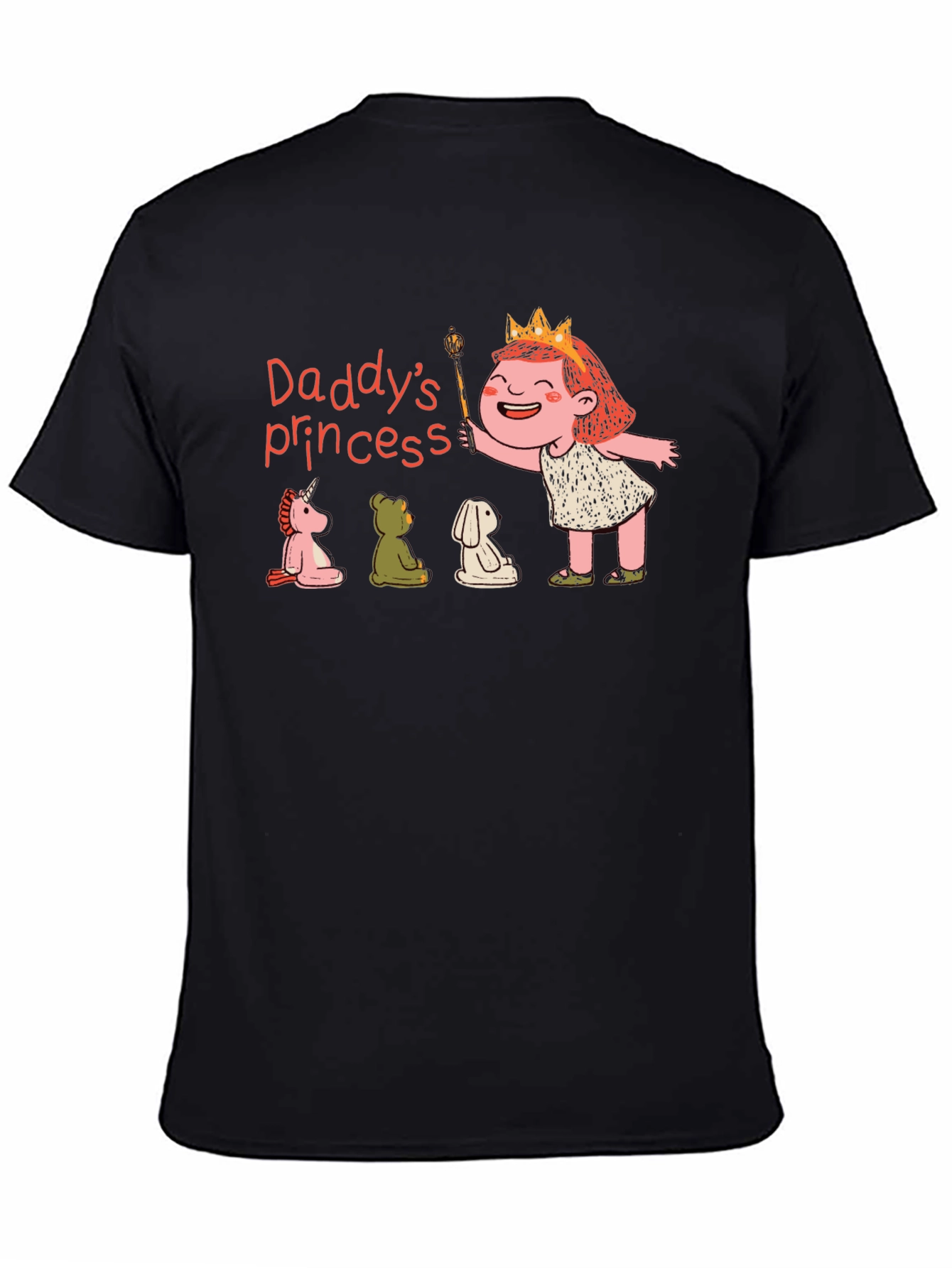 Daddys Princess Graphic T-Shirt - Black