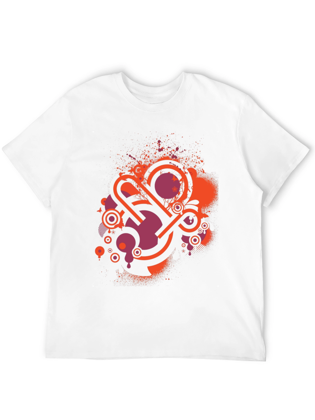 Retro Abstract Graphic Black Tee