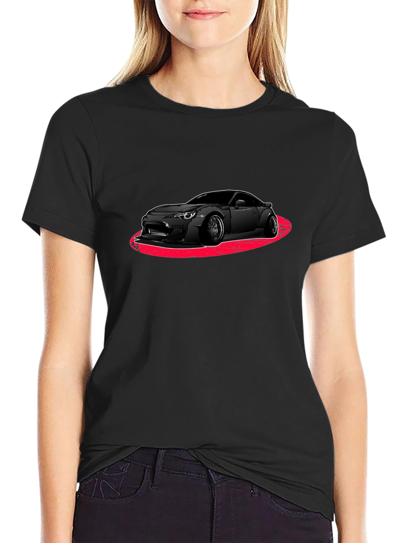 Black Car Graphic Tee - Cool Automotive Design