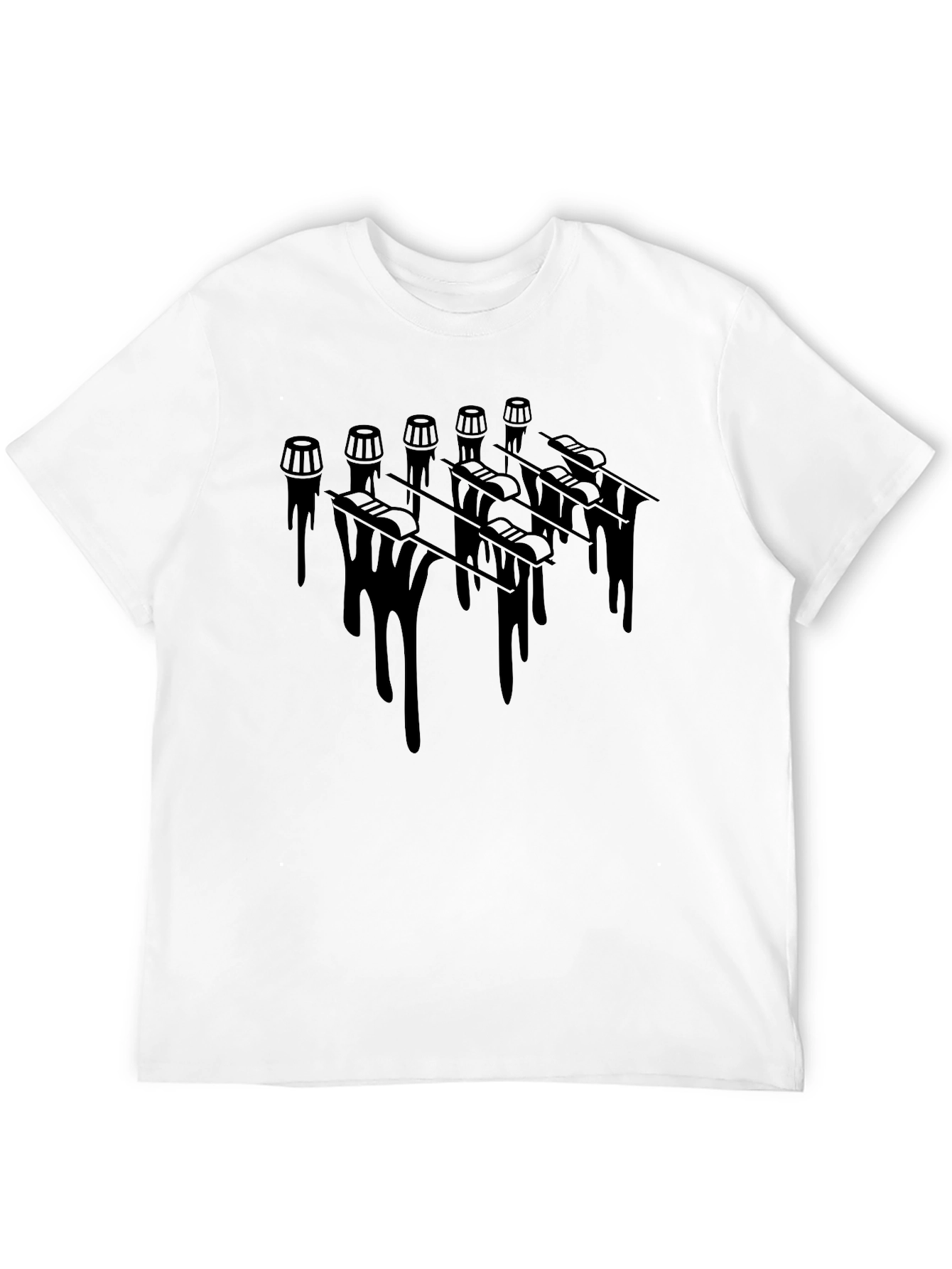 Dripping Valves Graphic Tee - Black Cotton Comfort
