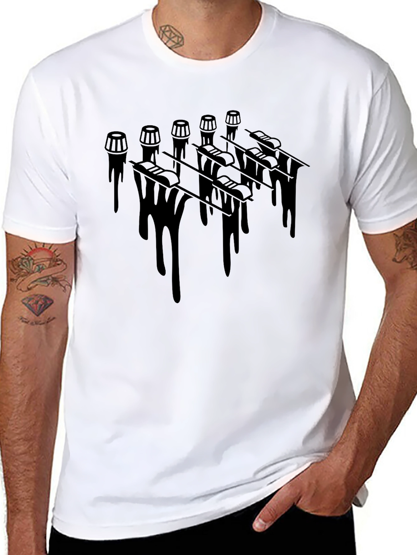 Dripping Valves Graphic Tee - Black Cotton Comfort