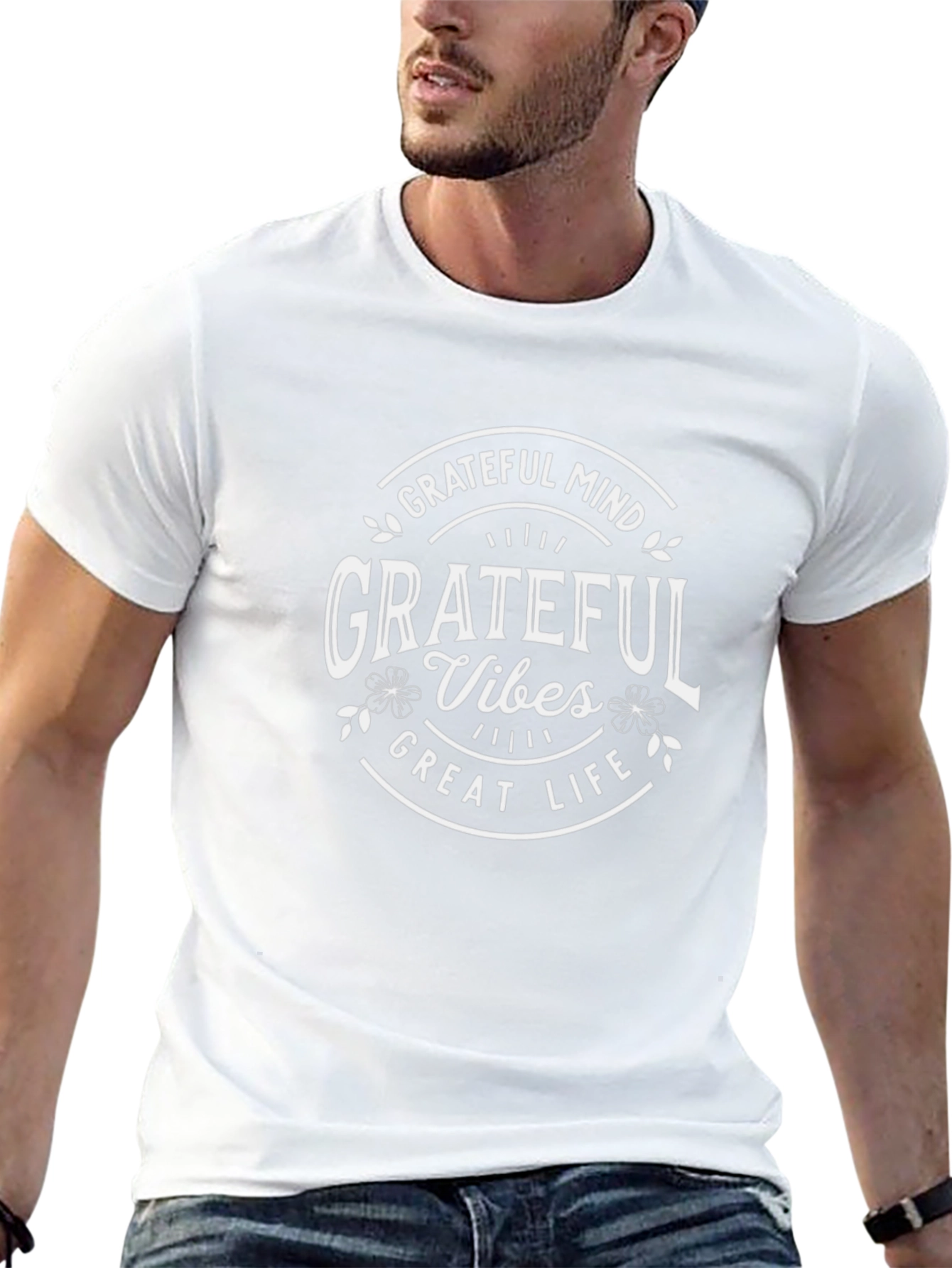 Grateful Vibes Graphic Tee - Black