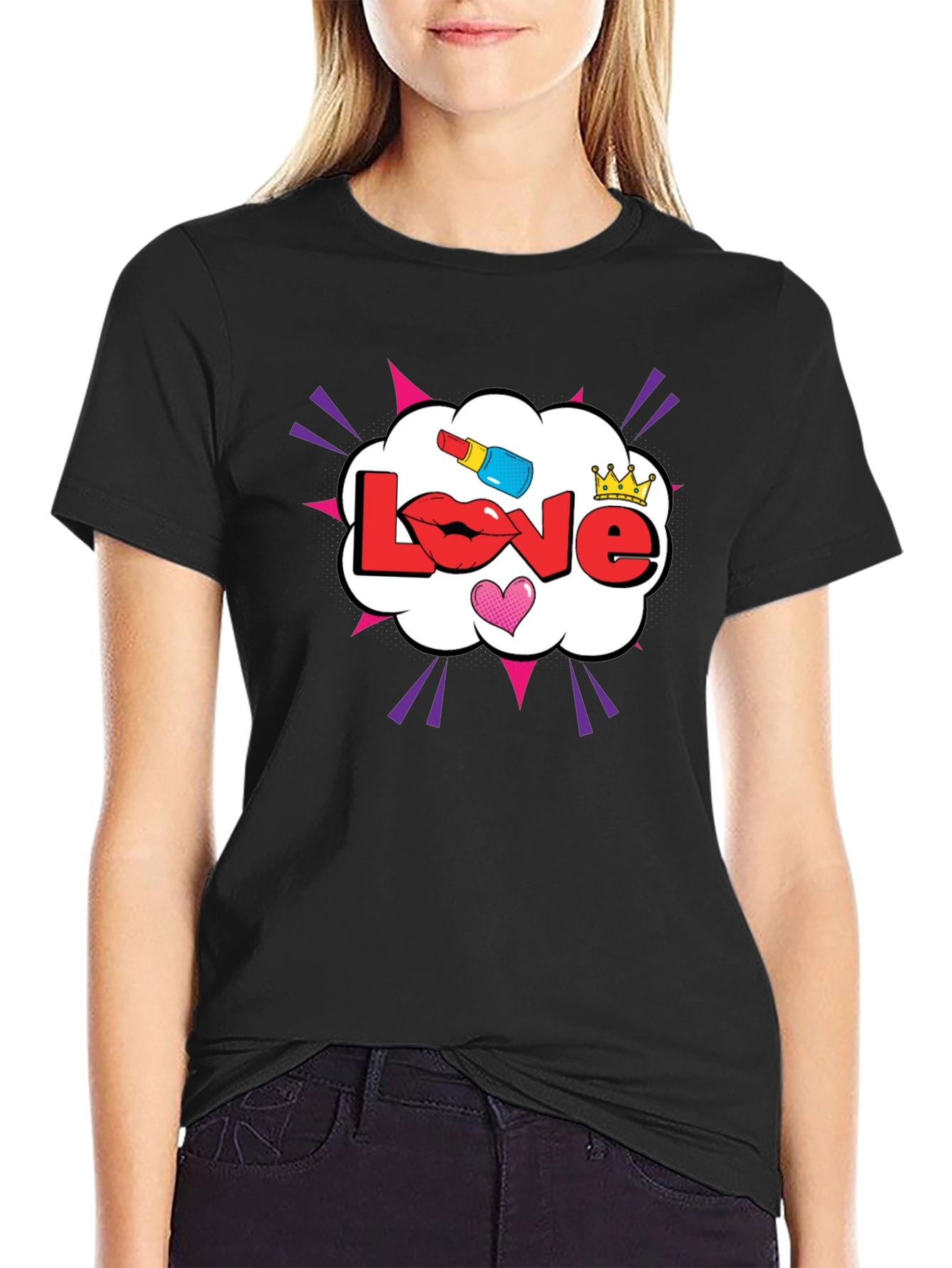 Love Pop Art Graphic T-Shirt