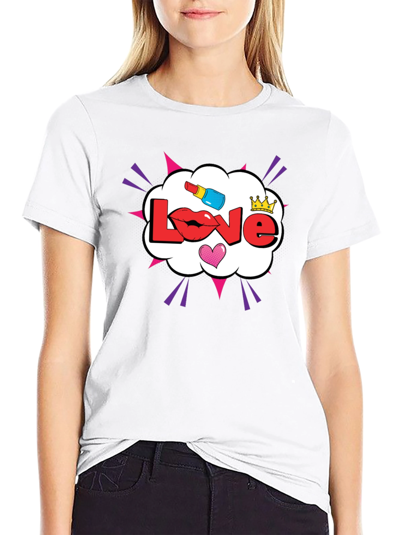 Love Pop Art Graphic T-Shirt