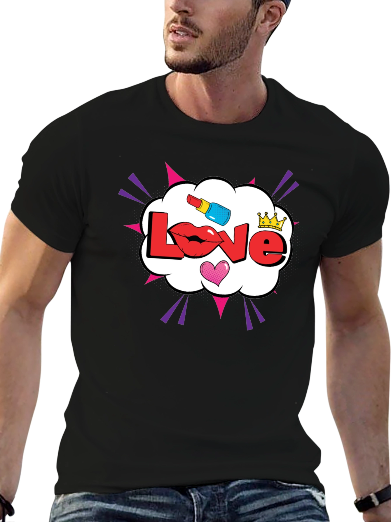 Love Pop Art Graphic T-Shirt