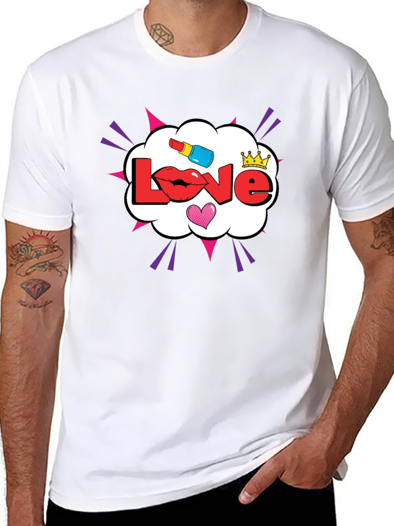 Love Pop Art Graphic T-Shirt