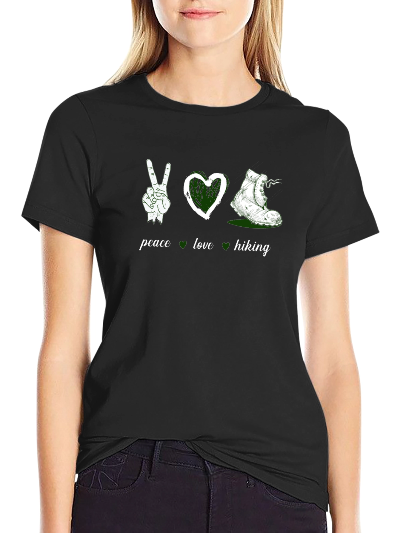 Peace Love Hiking Graphic Tee