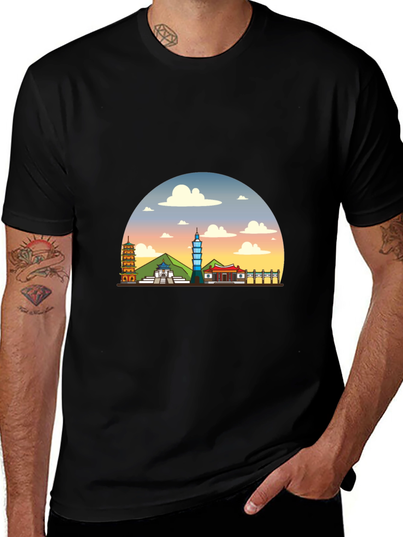Taiwan Skyline Graphic Tee