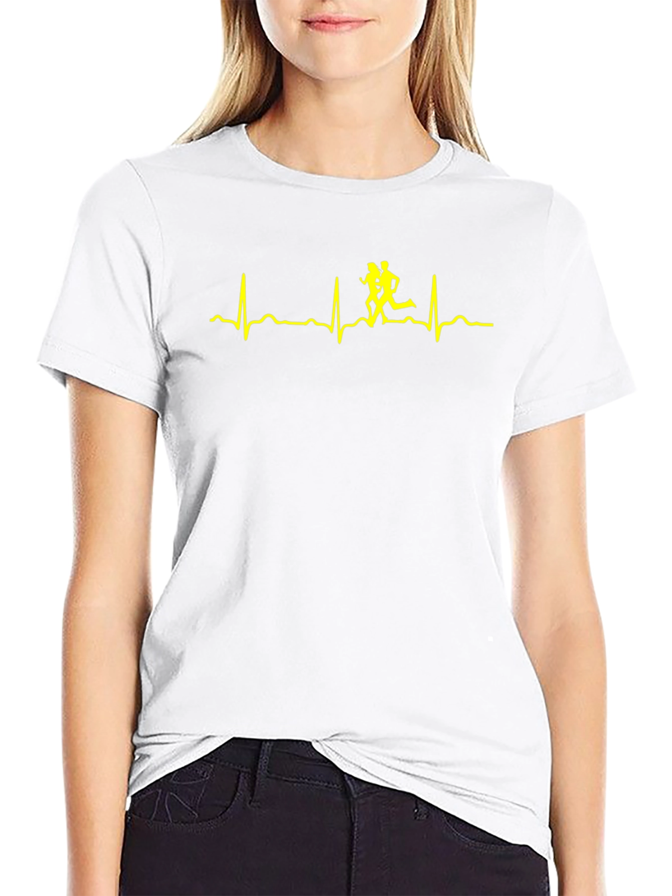 Runners Heartbeat T-Shirt - Black