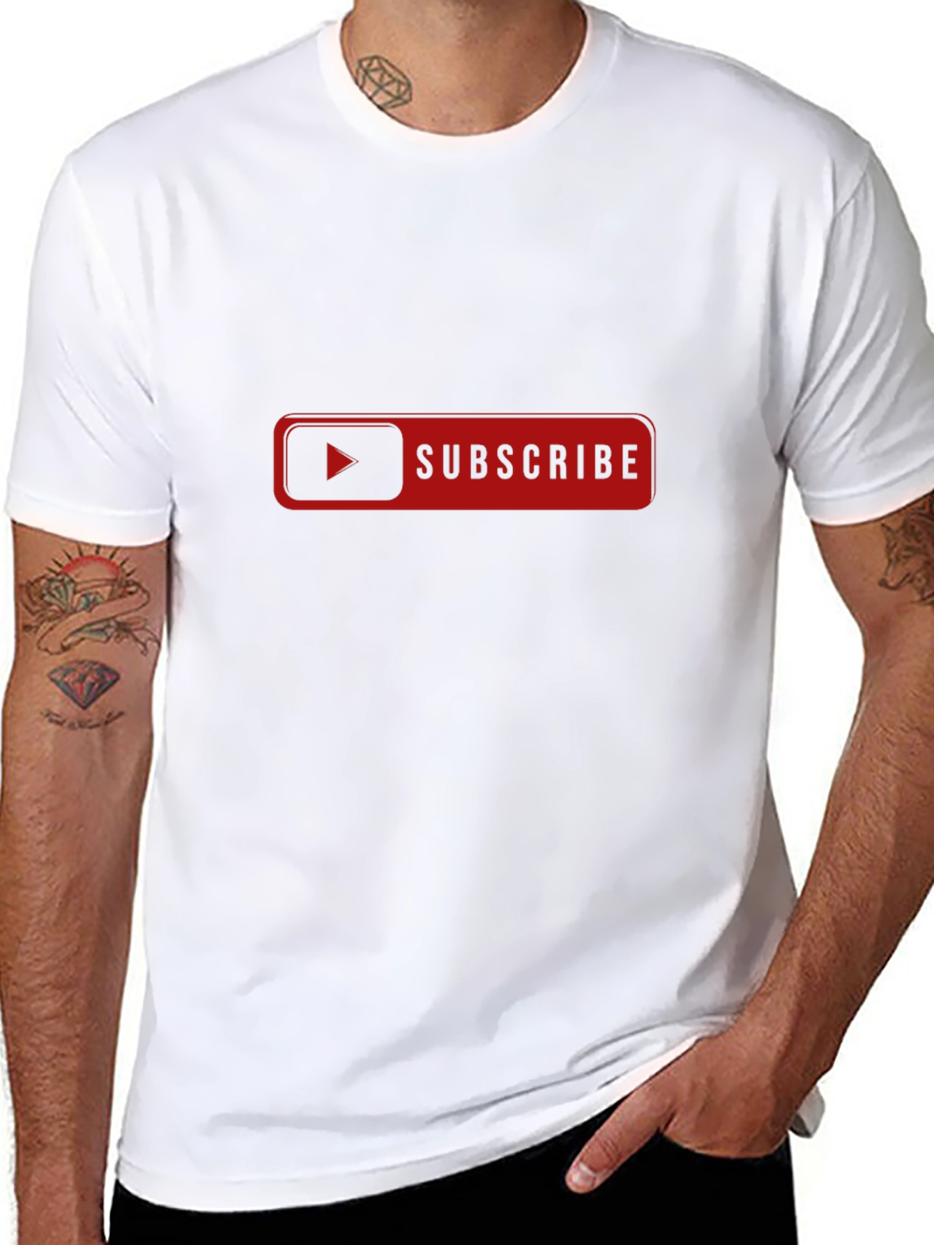Subscribe Graphic Tee - Black Cotton T-Shirt