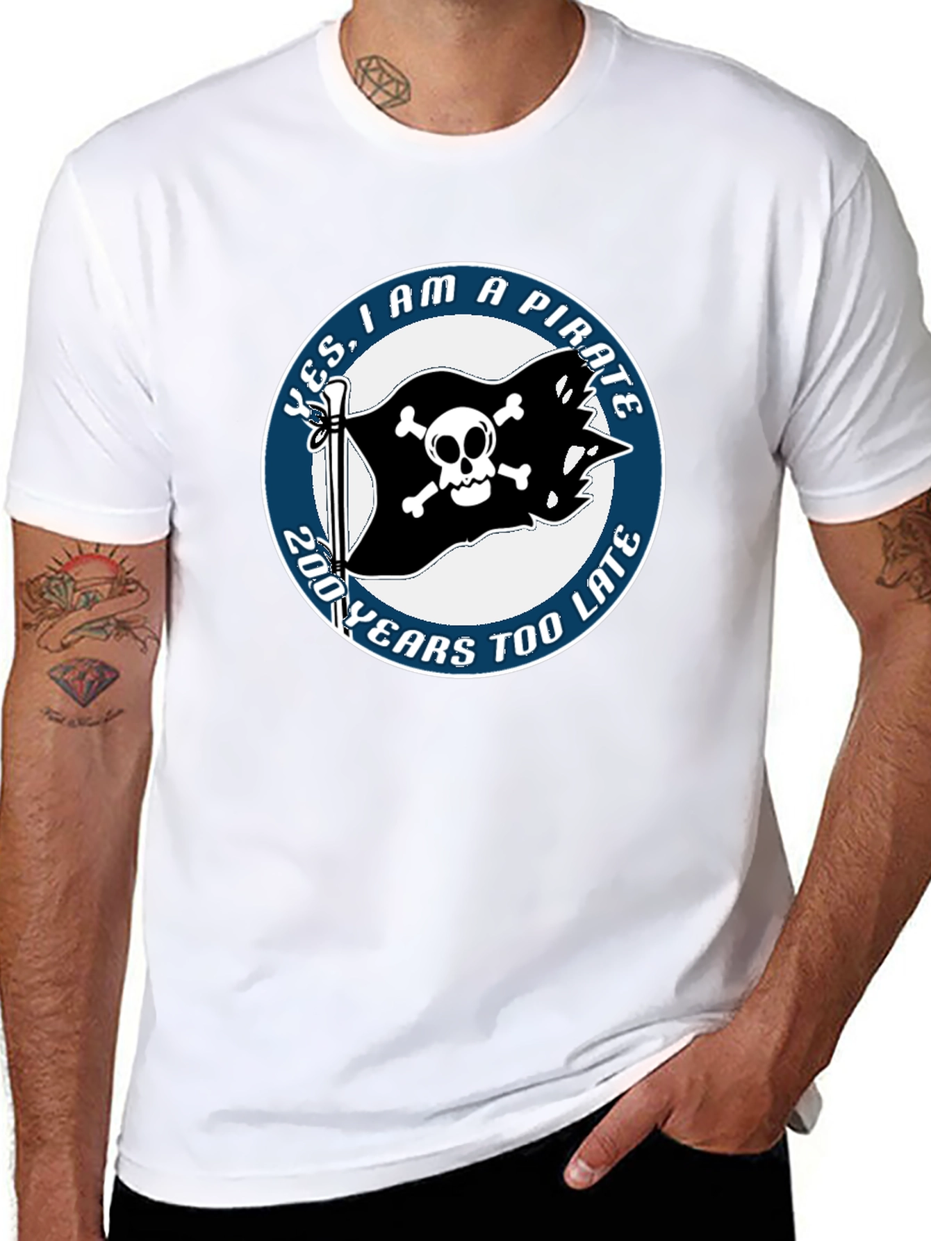 Pirate T-Shirt - Funny Skull and Crossbones Tee